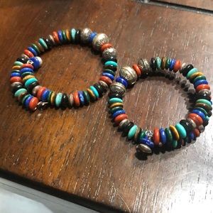 Multi colored coil bracelet